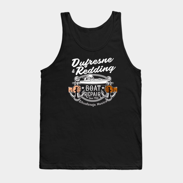 Dufresne & Redding Boat Repair Zihuatanejo Mexico Tank Top by Alema Art